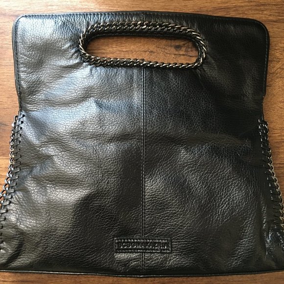 BCBG Mazxazria Pebbled Black Leather Bag - Picture 3 of 13